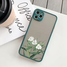 Load image into Gallery viewer, Butterfly Lavender Flower Phone Case For iPhone 13 mini 14 pro max Hard Shockproof Cover Floral Design Built-in Lens Protection Beautiful Design Transparent Back Case Cover for iPhone
