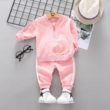 Load image into Gallery viewer, Baby Boys Costume Letter Tracksuit Tops Pants 2PCS Children Boy spring Outfits In Modern Sport Deisgn Made for Kids
