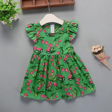 Load image into Gallery viewer, Baby Summer New Children Female Cotton A-Line Dress Kids Clothes Floral Princess Tutu Dresses For Girls
