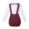 Load image into Gallery viewer, Pettigirl Wholesale Christmas Autumn Plaid Baby Boys Outfits Sets Winter Clothes Costumes New Born Suit Age 6 9 12 18 24Month
