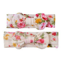Load image into Gallery viewer, Mother &amp; Baby Headband for Girl Bow Hairband Floral Elastic Hair Bands Parent-Child Turban Hair Accessories Bow For Mother and daughter
