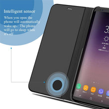 Load image into Gallery viewer, Smart Flip Phone Case For iPhone X XR XS 5 5S SE 7 8 6 6S Plus 11 12 13 Mini Pro Max 2020 Mirror Window Standing Holder Cover  Mirror Screen Smart Plating Case 360 Full Body Ultra Thin Intelligent Protective Case
