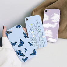 Load image into Gallery viewer, Butterfly Pattern Design Trendy Mobile Phone Case Protective Case For iPhone 7 8 SE 2020 Flower Cartoon Celular Case For iPhone7 8 SE2020 se 2020 se2020 A1778 A1660 A1779 Silicon Matte TPU Cover
