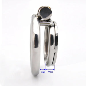 CHASTE BIRD  Super Small Stainless Steel Male Cock Penis Trumpet Cage Chastity Device Anti-Off Ring Urethral Catheter V4 Lock