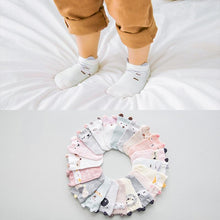 Load image into Gallery viewer, 5 Pairs Thin Combed Cotton Cute Animal Baby Socks Mesh Short Socks For Newborns Boys &amp; Girls
