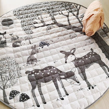 Load image into Gallery viewer, Home Nordic Forest Animals Print Baby Toddler Soft Cotton Grid Crawling Play Climbing Mat Carpet For Kids
