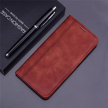 Load image into Gallery viewer, For Xiaomi Redmi Note 7 Case Leather Flip Redmi Note 7 Pro Wallet Magnetic Case For Xiaomi Redmi 7 Phone Cases Premium PU-Leather Flip Wallet Cover Phone Case
