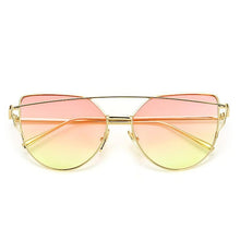 Load image into Gallery viewer, NEW  Stevvex Designer Cat eye Sunglasses For Women and Ladies in Vintage Metal Reflective Glasse Mirror Retro Oculos De Sol Gafas Style With UV 400 Protection
