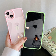 Load image into Gallery viewer, Unisex Cute Shockproof Silicone Bumper Phone Case For iPhone 14 11 12 13 Pro Max Colorful Transparent Protection Back Cover Silicone Protective Cover For iPhone
