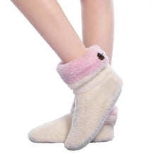 Load image into Gallery viewer, FRALOSHA Wholesale Women&#39;s  Plush Home Slippers Coral Fleece Indoor Floor Sock Winter Foot Super Soft Warm Bottom Slippers
