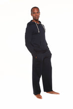 Load image into Gallery viewer, Men's Henley Style Bamboo Viscose Fleece Hoodie + Fleece Lounge Pants
