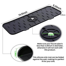 Load image into Gallery viewer, Silicone Kitchen Sink Faucet Splash Guard and Drip Catcher Tray
