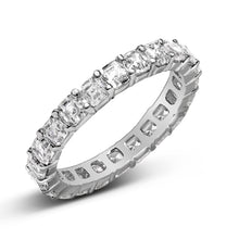 Load image into Gallery viewer, 14K White Gold 2 1/3 Cttw Asscher Cut Lab Grown Diamond Eternity Band Ring (E-F Color, VS1-VS2 Clarity) - Ring Size 5.5
