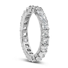 Load image into Gallery viewer, 14K White Gold 2 1/3 Cttw Asscher Cut Lab Grown Diamond Eternity Band Ring (E-F Color, VS1-VS2 Clarity) - Ring Size 5.5
