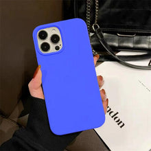 Load image into Gallery viewer, Unique Solid Color Soft Silicone Phone Cases For iPhone 13 12 11 14 Pro Max X XR XS Case For iPhone 12 13 Pro 7 8 SE Cover Silicone Phone Cover Ultra Slim Shockproof Protective Case for iPhone 14
