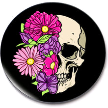 Load image into Gallery viewer, Acrylicious Floral Flowers Skull Magnet by Onyx O
