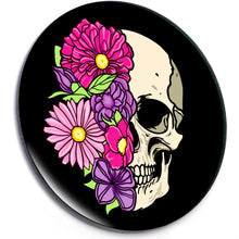 Load image into Gallery viewer, Acrylicious Floral Flowers Skull Magnet by Onyx O
