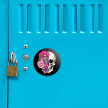 Load image into Gallery viewer, Acrylicious Floral Flowers Skull Magnet by Onyx O
