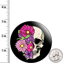 Load image into Gallery viewer, Acrylicious Floral Flowers Skull Magnet by Onyx O
