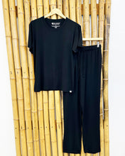 Load image into Gallery viewer, Men's Soft Bamboo Lounge Pajama Set - Short Sleeve Top &amp; Pants
