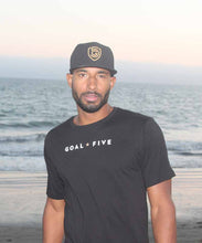 Load image into Gallery viewer, Goal Five Men's Black Cotton T-Shirt
