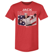 Load image into Gallery viewer, Jack Hughes New Jersey American Flag WHT
