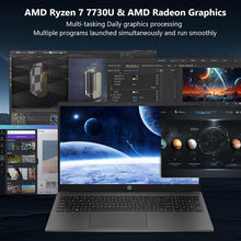 Load image into Gallery viewer, HP 255 G10 Ryzen 7 7730U Laptop Black / 16 GB RAM / 512 GB SSD Win 11 pro US
