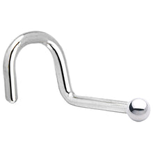 Load image into Gallery viewer, Solid 14K White Gold 1.5mm Ball Nose Ring
