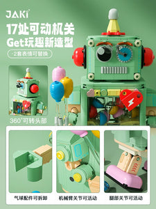 Jaki Jiaqi Building Blocks Capsule Toy Robot Educational Assembled Toys Boys and Girls Children's Birthday Gifts Model Ornaments
