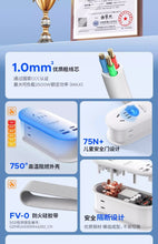 Load image into Gallery viewer, 65W GaN Fast Charging Power Strip 7-in-1 Multi USB-A/C Port for Phone Laptop with Overcharge Protection Portable Travel Adapter
