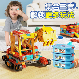 Feile Programming Building Blocks Large Particles Mechanical Group Gear Education Electric Technology Group Remote Control Robot Children's Toys