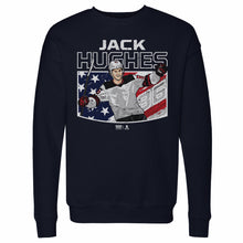 Load image into Gallery viewer, Jack Hughes New Jersey American Flag WHT
