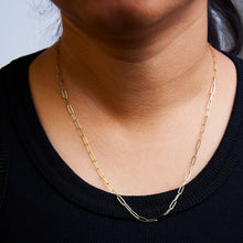 Load image into Gallery viewer, Solid 14K Yellow Gold 2.5mm Paperclip Chain Necklace Unisex 18" Inches
