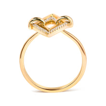 Load image into Gallery viewer, 14K Yellow Gold 1/5 Cttw Diamond Double Triangle Ring (G-H Color, SI1-SI2 Clarity) - Size 7

