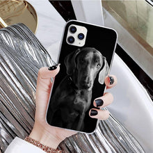 Load image into Gallery viewer, Dog Phone Case For Iphone 11 12 13 Mini Pro Max 8 7 6 6s Plus X 5 Se 2020 Xr Xs Case Shell Cute Funny Pattern Black Phone Case
