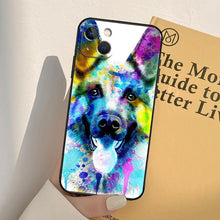 Load image into Gallery viewer, Cartoon German Shepherd Phone Case MAsk  Dog Case For iPhone 13 12 Mini 11 14 Pro Max 6S 8 7 Plus SE 2022 2020 X XS Max XR Back Cover Poodle Dog Phone Case Compatible with iphone
