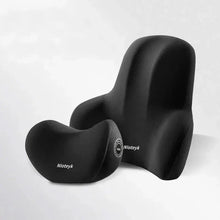 Load image into Gallery viewer, Memory Foam Car Neck and Lumbar Support Cushion – Ergonomic Pillow Set for Comfortable Driving and Posture Relief
