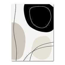 Load image into Gallery viewer, Geometric Leaf Rainbow Boho Canvas Wall Art | Nordic Abstract Poster
