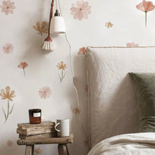 Load image into Gallery viewer, Boho Flowers Wall Stickers Child Watercolor Bedroom Living Room Home Decor Art Eco-frienly Removable Decals PVC Murals
