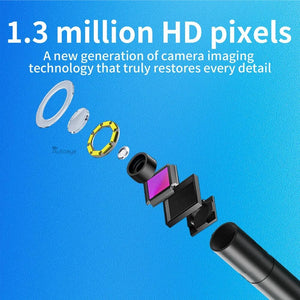 Endoscope Camera 8MM For iPhone APPLE Lightning Cars Endoscopic IP68 Waterproof 8 LEDs Borescope Inspection iPhone14 iPad iOS