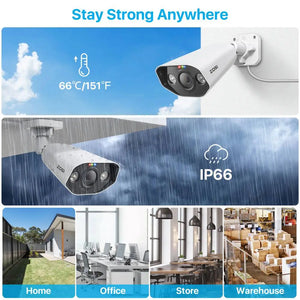 ZOSI 4K IP Camera Add-on PoE Security Camera Two Way Audio 8MP Ultra HD Color Night Vision Home CCTV  Video Surveillance Camera