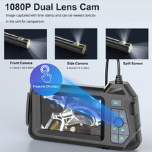 Load image into Gallery viewer, 1080P Inspection Camera with 4.3 inch IPS Screen Single &amp; Dual lens Industrial Endoscope With 6 LED for Car Engine Check
