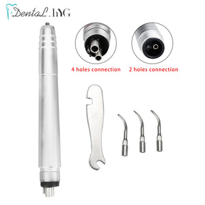 Dental Ultrasonic Air Scaler 2Holes/4 Holes Handpiece 3 Tips Air Scaling Polishin Tools Teeth Whitening Cleaner