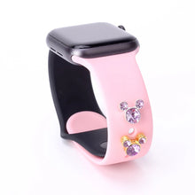 Load image into Gallery viewer, 1pcs Purple Cute Rhinestone Watch Band Charms Decoration Ring for Apple Watch Bands Accessory Jewelry
