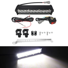 Load image into Gallery viewer, Motorcycle Headlight Light Handlebar LED Light Bar Set 60W LED With switch Kit Fits Most 7/8” Handlebars White Yellow Flicker
