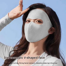 Load image into Gallery viewer, Full Face Sun Protection Mask - Men &amp; Women&#39;s Cooling Ice Silk Riding Mask Veil For Beach, Running &amp; Summer Outdoor Activities
