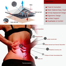 Load image into Gallery viewer, Adjustable Magnetic Therapy Back Belt – Lumbar Support &amp; Self-Heating
