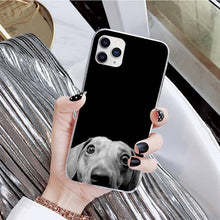 Load image into Gallery viewer, Dog Phone Case For Iphone 11 12 13 Mini Pro Max 8 7 6 6s Plus X 5 Se 2020 Xr Xs Case Shell Cute Funny Pattern Black Phone Case
