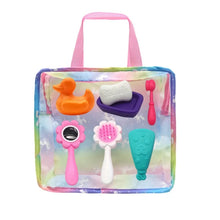 Load image into Gallery viewer, Baby Doll Feeding Bottle Set Baby Care Toy Stroller 2pcs Milk And Juice Bottles With Toy Pacifier Baby Doll Accessories
