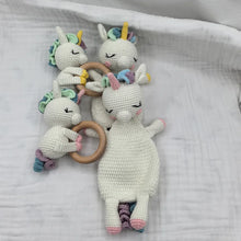 Load image into Gallery viewer, Baby Security Blanket Towel Feeding Bib Soft Towel Cotton Burping Cloth Infant Shower Gift Knitted Lovely Animal Rattle Sleep To
